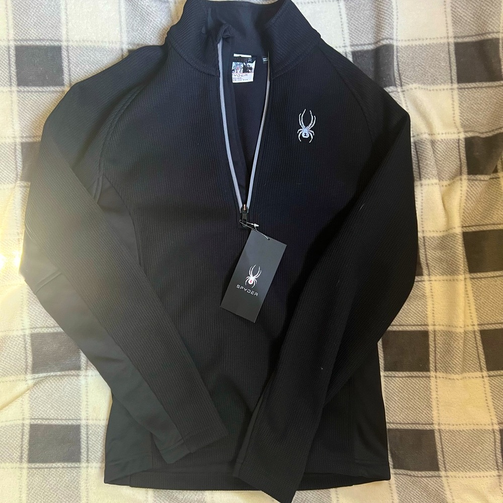 Spyder pullover 1/4 zip black